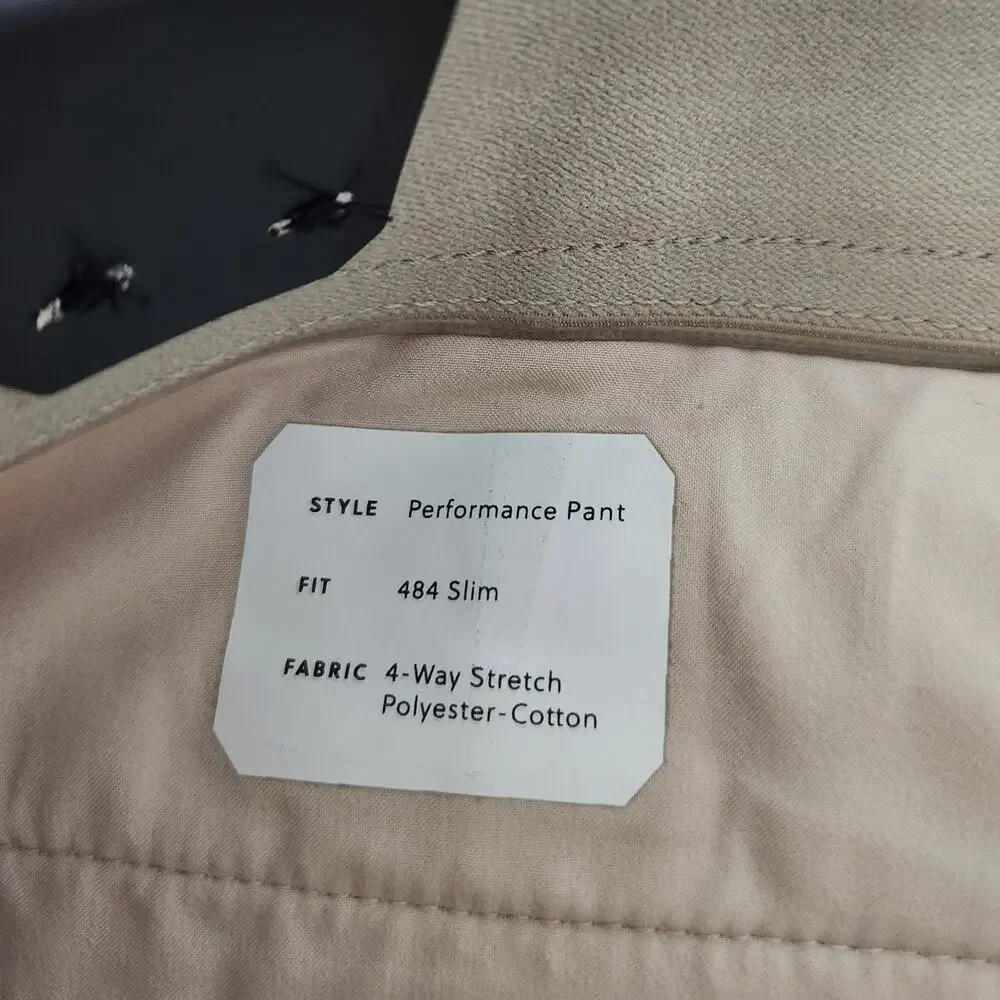NWT J. Crew 484 Slim-Fit Tech Pant Savannah Sand  34/32